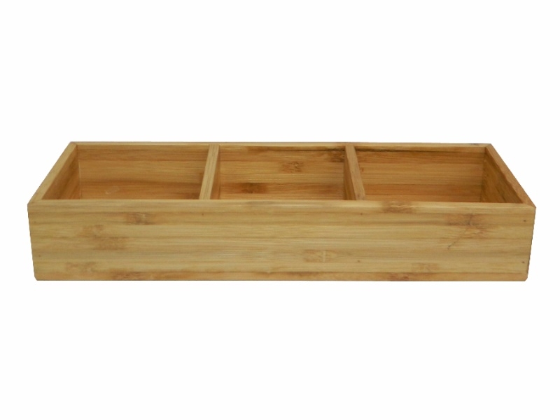 Pro Bamboo Desktop Organizer with 3 Compartments